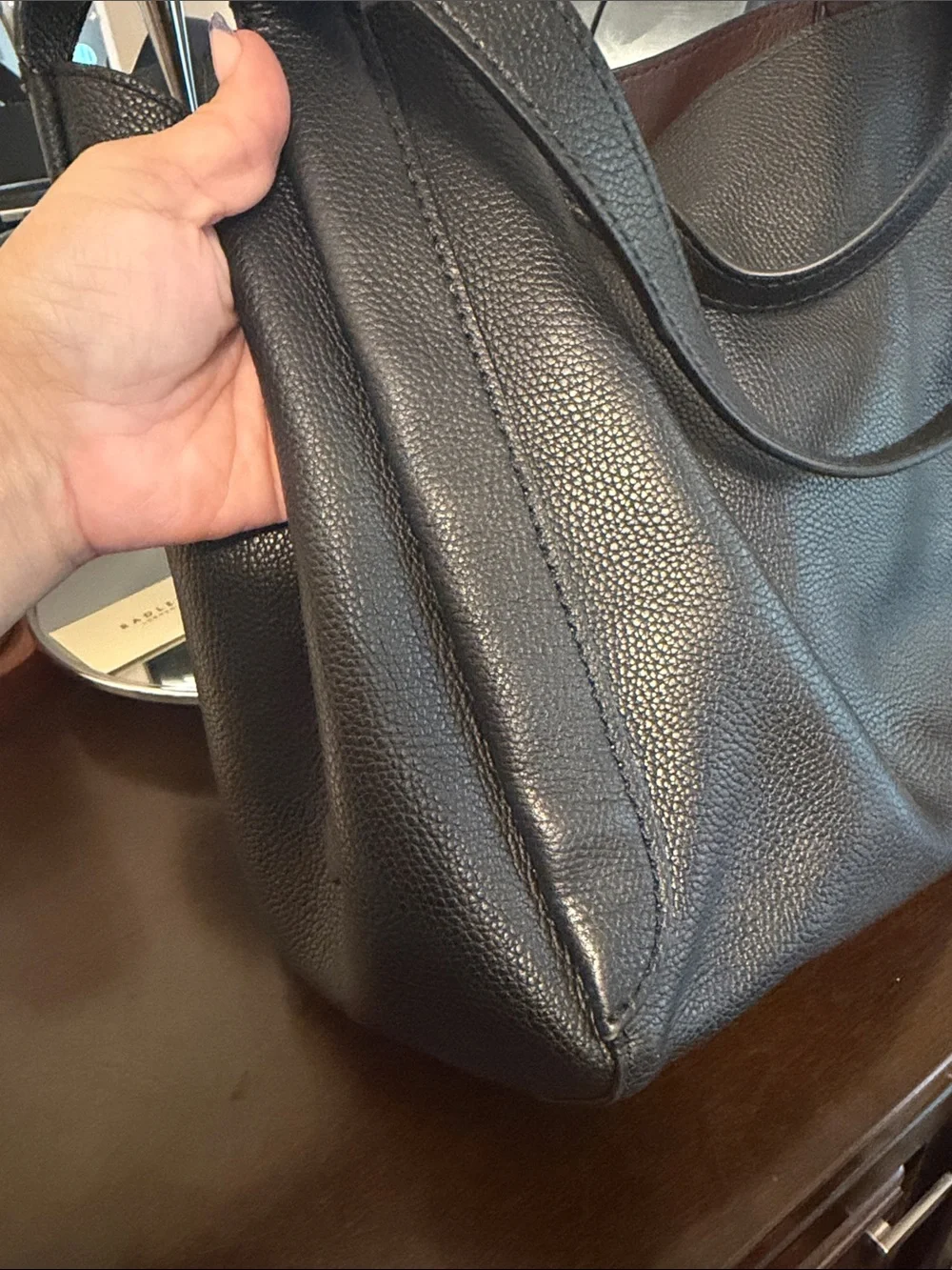 Coach Hadley Black Leather Tote Bag - Classic Everyday Carry EUC